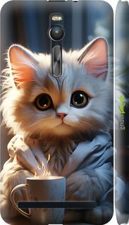 Чохол на Asus Zenfone 2 ZE551ML Білий кіт "5646m-122-2448"