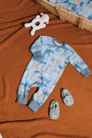 Ромпер на блискавці інтерлок принт Крокодил 74