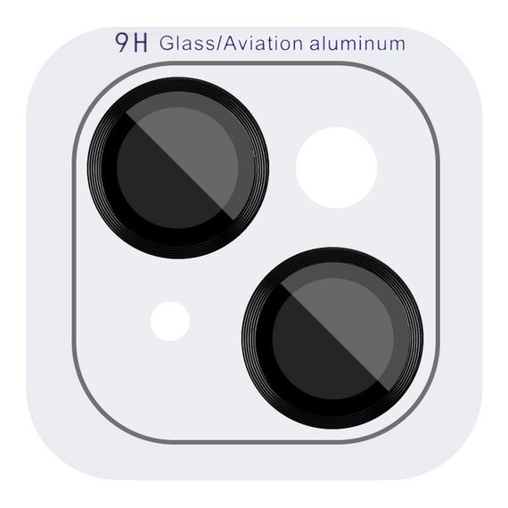 Захисне скло Metal Classic на камеру (у упак.) для Apple iPhone 15 (6.1") / 15 Plus (6.7") Чорний / Midnight