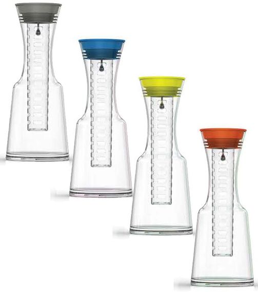 Графин ZestGlass 1100мл для лимонада вина и освежающих напитков оранжевая крышка | Зображення 1