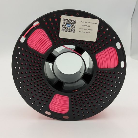 PLA+ пластик MT Filament для 3D-принтера 1.75 мм 1 кг розовый-золотой (3DMT-PLA+1.75-01-PG) | Зображення 1