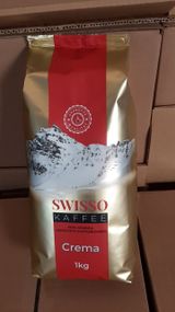 Швейцарська кава в зернах Swisso Crema Kaffee, 1кг, 100% Арабіка середнього обсмажування