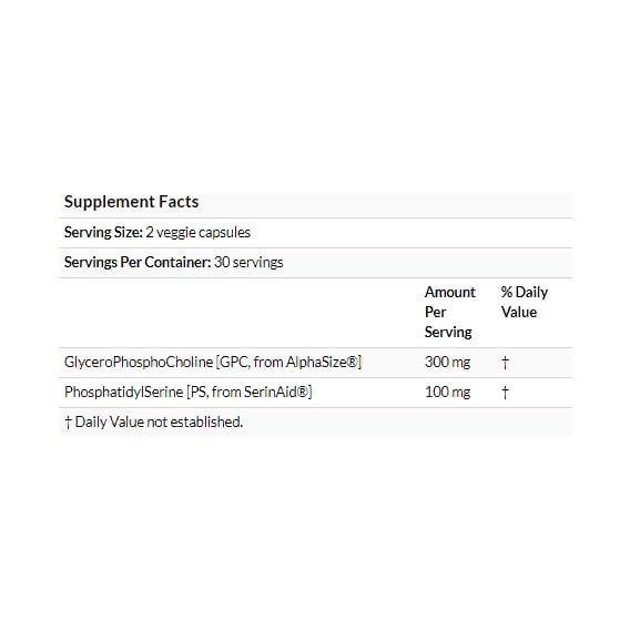 Комплекс для профілактики роботи головного мозку Doctor's Best Natural Brain Enhancers wtih AlphaSize and SerinAid 60 Veg Caps DRB-00214 | Зображення 2