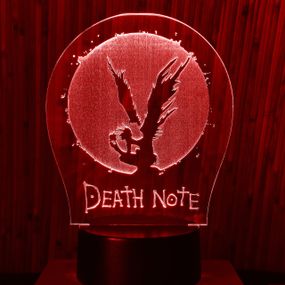 Акриловый светильник-ночник Тетрадь Смерти красный tty-n000303