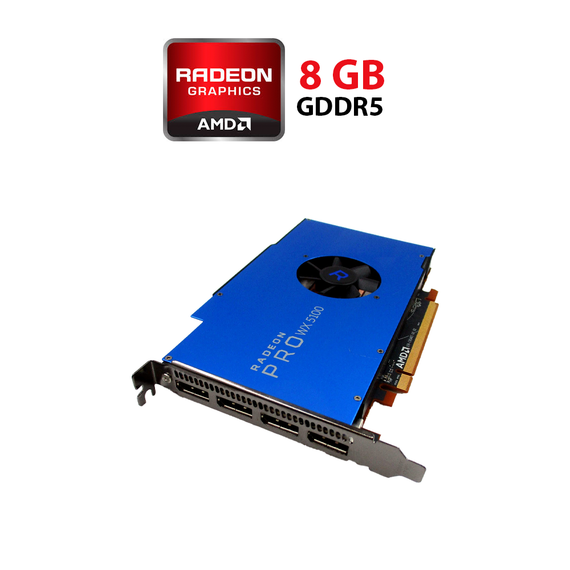Дискретна відеокарта AMD Radeon Pro WX 5100, 8 GB GDDR5, 256-bit / 4x DisplayPort б/в