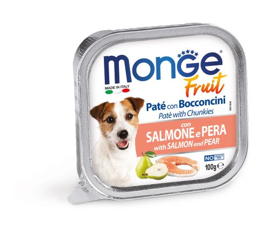 Корм Monge Dog Fruit Salmone вологий з лососем для дорослих собак 100 гр