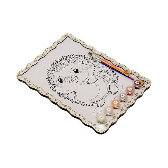 Дитячий набір для розпису по дереву "Їжачок" Puz-22947 формат А4 | Зображення 1