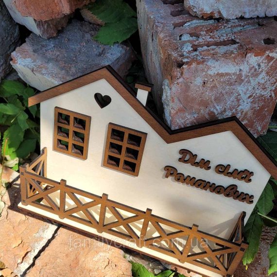 Настенная ключница из дерева Деревянный органайзер для ключей Держатель для хранения Персонализация | Зображення 5