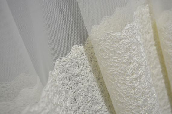 Тюль сетка с вышивкой Kayra AD83455 кремовый | Зображення 4