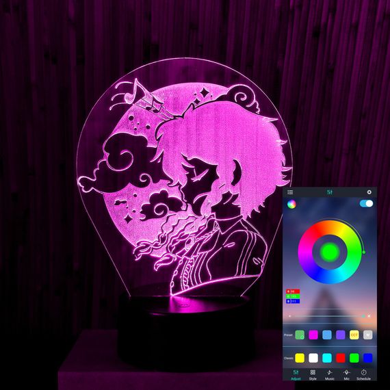 Акриловый светильник-ночник управление с телефона Genshin tty-n000408