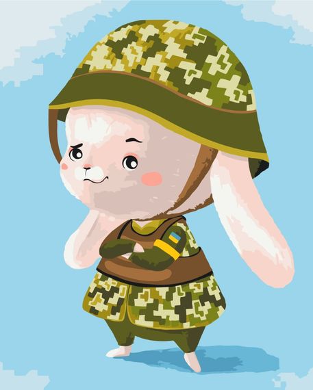 Зайчик з ЗСУ ©Катерина Валерьїва