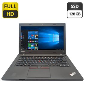 Ноутбук Lenovo ThinkPad L450 / 14" (1920x1080) TN / Intel Core i5-5200U (2 (4) ядра по 2.2 - 2.7 GHz) / 8 GB DDR3 / 128 GB SSD / Intel HD Graphics 5500 / WebCam б/у