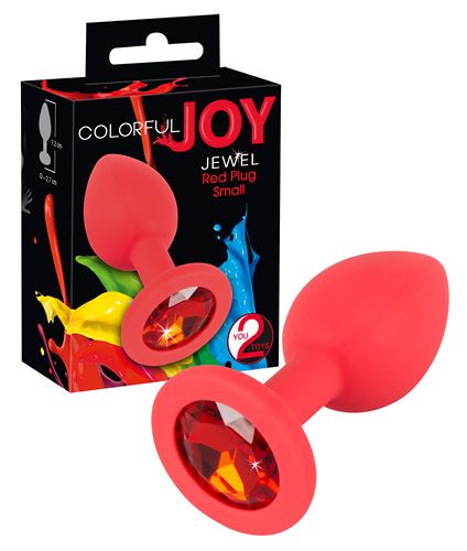 Анальна пробка  - Colorful Joy Jewel Red Plug Small