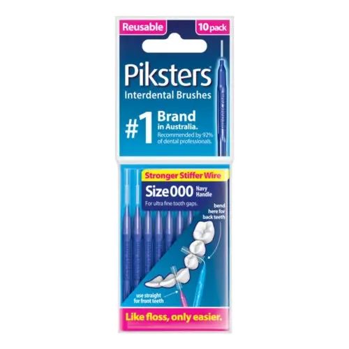 Міжзубні йоржики Piksters, № 000 (діаметр 0.55) темно сині, 10 шт