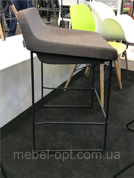 Стул барный Comfy (Комфи) Concepto мягкий серый, ткань рогожка | Зображення 2