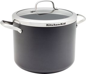Каструля з кришкою KitChenAid Aluline CC001258-001 24 см 8 л чорна