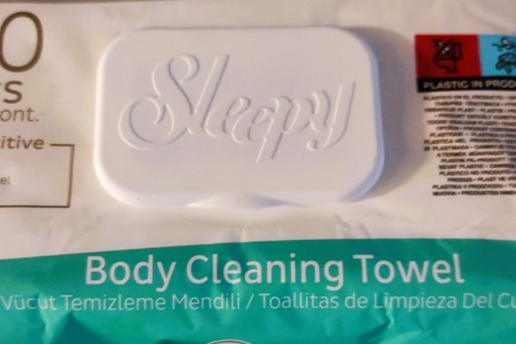 Вологі рушники для тіла Sleepy Body Cleaning Towel XL 50 шт, серветки для сухого душу та догляду за хворими | Зображення 1