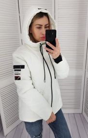 Утеплена куртка, арт.417, білий