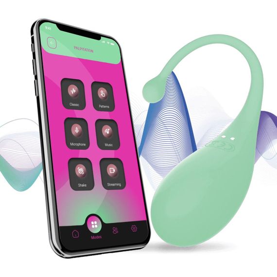 Смарт-виброяйцо Adrien Lastic Palpitation Mint с глубокой вибрацией sexstyle