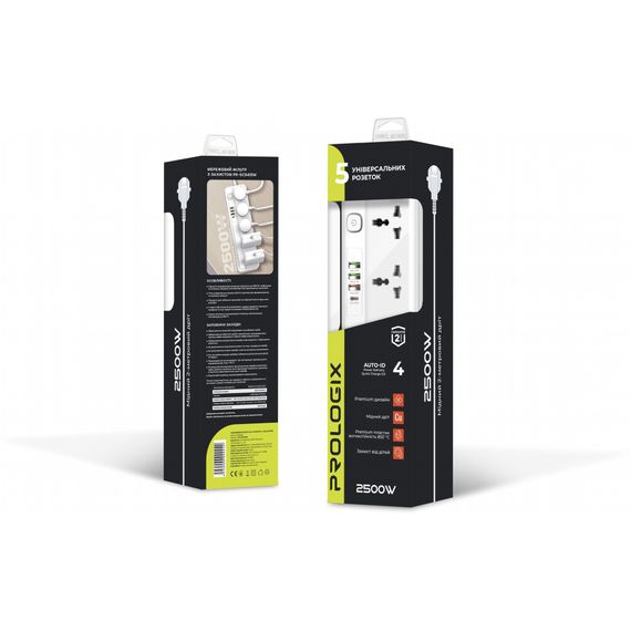 Мережевий фільтр живлення Prologix Premium PR-SC5415W (PR-SC5415W) | Зображення 7