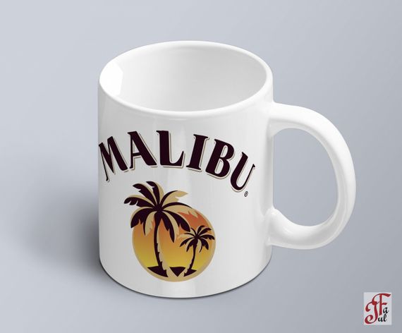 Чашка  з принтом логотипу Malibu