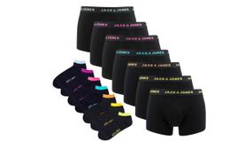 Дорожній набір Jack & Jones з 7 боксерів і шкарпеток Chris combi black