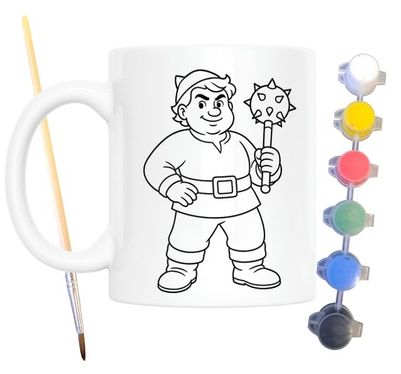 Набір для творчості кружка розмальовка Котигорошко (за мотивами народної казки) 330 мл біла (КР0181) | Зображення 1