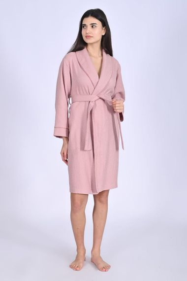 Жіночий вафельний халат Nusa 4271 пудровий 2XL | Зображення 2