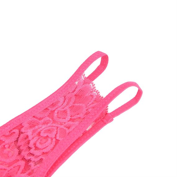 Открытые трусики с интимным вырезом Star Night, кружевные, розовые, S sexstyle | Зображення 7