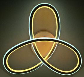 Люстра світлодіодна стельова LED світильник для квартири на стелю лед з пультом 25652 Білий 13х55х55 см.