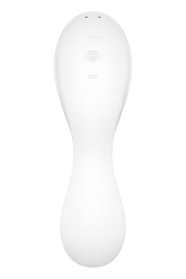 Вакуумний смарт-стимулятор із вібрацією Satisfyer Curvy Trinity 5 (White), керування зі смартфона | Зображення 4