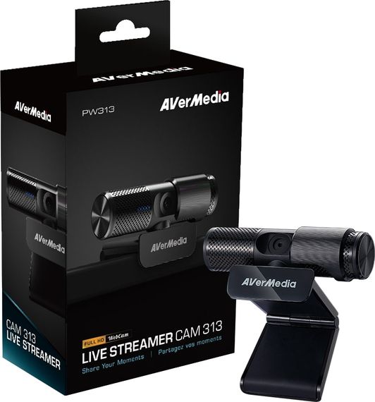 Веб-камера AVerMedia  Live Streamer CAM 313 1080p30, fixed focus, black (40AAPW313ASF) | Зображення 7