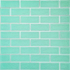 Панель стінова 3D NEW CULTURAL WALL 70*70cm*5mm GREEN+SILVER (D) SW-00001803