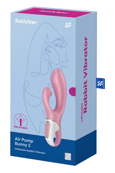 Вибратор кролик Satisfyer Air Pump Bunny 2 с технологией давления воздуха, розовый Sex Aura | Зображення 5