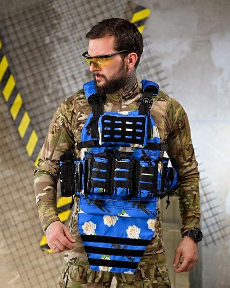 Плитоноска 4 быстрых сброса с напашником NETFLIX SIR  ПП4636