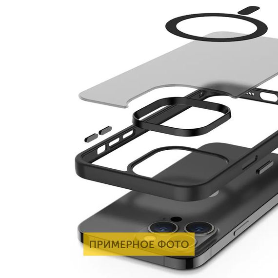 TPU+PC чехол Metal Buttons with MagSafe Colorful для Apple iPhone 16 Pro (6.3") | Зображення 3