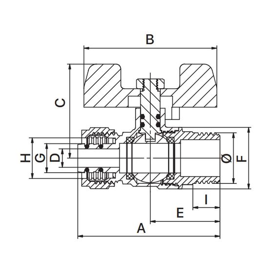 Кран шаровий Europroduct EP.501 Wing 20x3/4M (EP6041) | Зображення 1