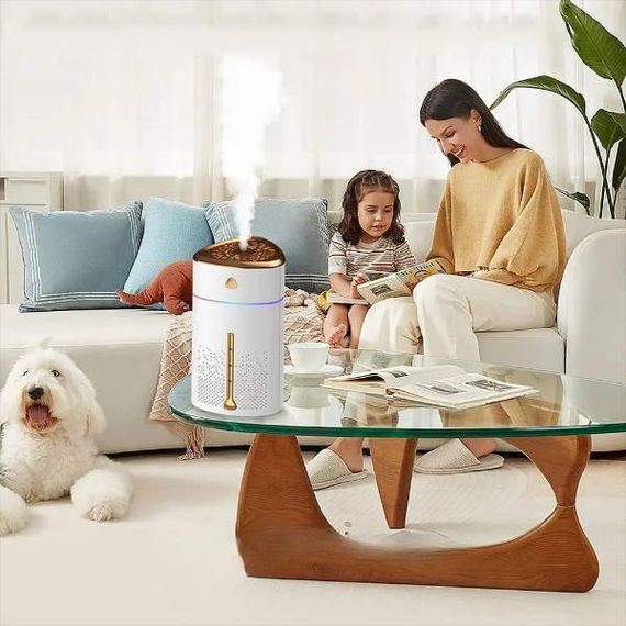 Зволожувач повітря з підсвічуванням Fog Humidifier 8496 Біло-золотий