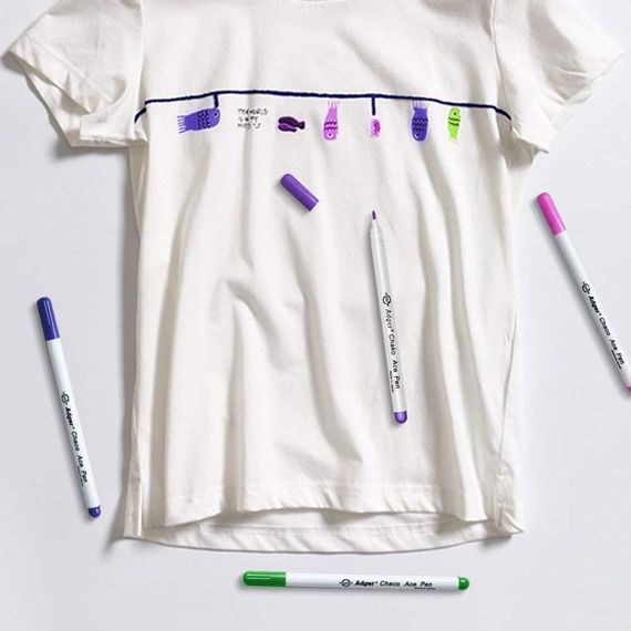 Маркер для тканини Adger Water Erasable Pen смывающийся водою, маркер для кравця блакитний (5795) | Зображення 1