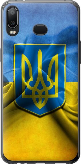 Чехол на Samsung Galaxy A6s Флаг и герб Украины 1 "375u-1604-17620"