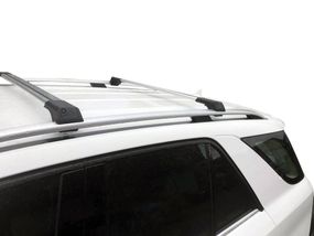 Перемычки на рейлинги без ключа Flybar (2 шт) Серый для Renault Sandero 2013-2024 гг