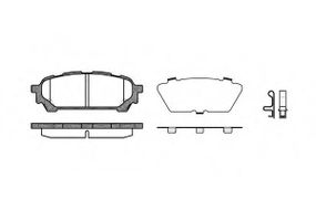 Колодка гальм. диск. SUBARU IMPREZA (GD, GG) задн. (вир-во REMSA) REMSA 117601 на SUBARU IMPREZA универсал (GG)