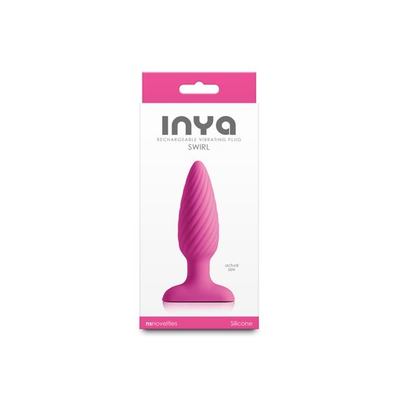 Анальна пробка з вібрацією NS Novelties INYA - Swirl - Pink | Зображення 2