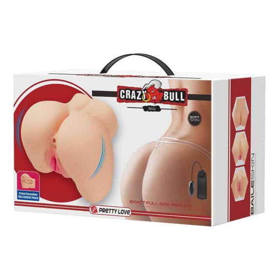 Мастурбатор вагина анус CRAZY BULL Mila, Vibration Double holes TPR ABS Sex Aura | Зображення 2
