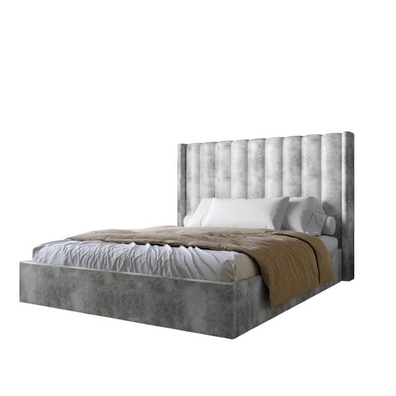 Двоспальне ліжко з підйомним механізмом LION Ніно 180x200 см SILK 101 Бежевий (LION-045021) | Зображення 1