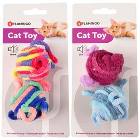 Flamingo Woolen Balls іграшка для котів, 2 шт х 4.5 см