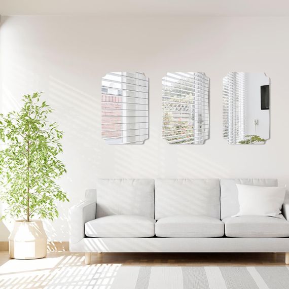Дзеркальна наліпка (акрил) 3D 27*42cm*2mm Silver (S) SW-00001520 | Зображення 4
