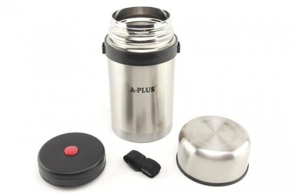 Термос харчовий із неіржавкої сталі A-PLUS 1664 1000 ml з чохлом | Зображення 1