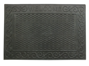 Коврик придверный резиновый "Welcome-1" 42x60 см (RMR09-4260)
