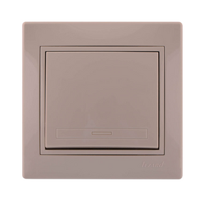 MIRA крем Выключатель внутренний 1кл со вставкой Лезард